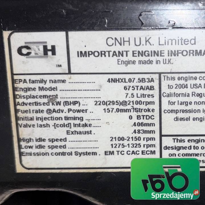 Silnik CNH 675TAAB 75L Holland CX720 Wilkowo