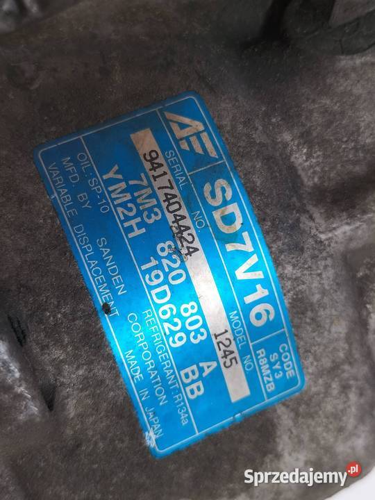 SPRĘŻARKA KLIMATYZACJI SD7V16 7M3820803A 19 TDI Rok produkcji 2001 Kompresory klimatyzacji