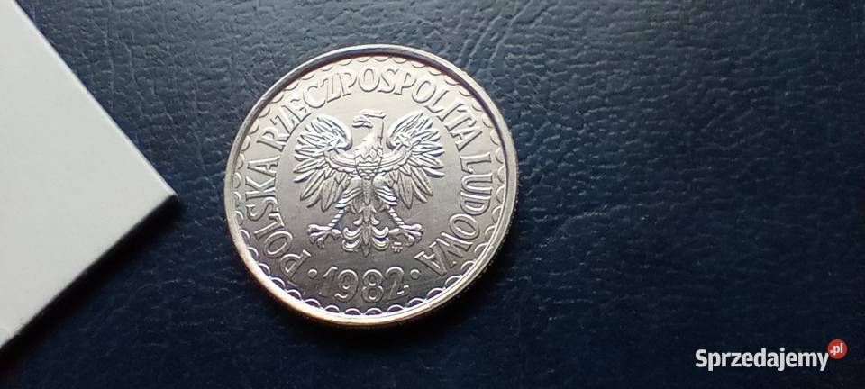 Stare monety 1 złoty 1982 PRL Polska cudo Numizmatyka Lesko