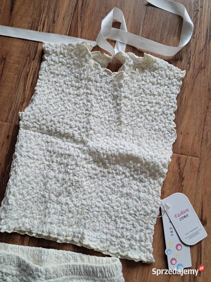 nowe kremowe ubranko dziewczynki ns wzrost 90 Komplety i zestawy Sandomierz