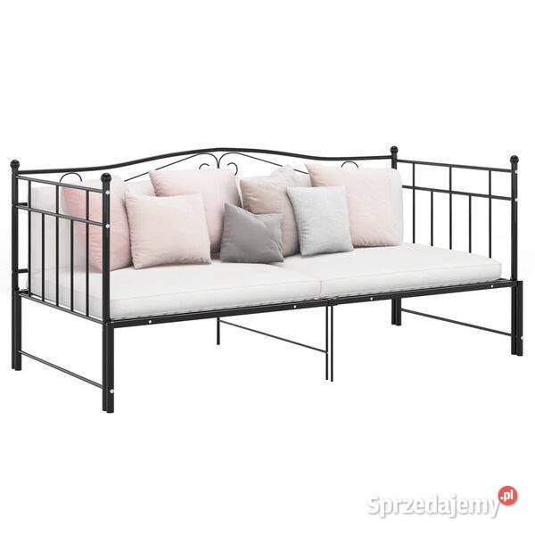 vidaXL Sofa z wysuwaną ramą łóżka czarna Warszawa