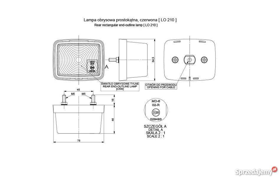 LAMPA OBRYSOWA ŻARÓWKOWA LO 209 HORPOL E20 FV Uniwersalne