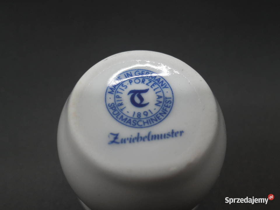 Kieliszki do jajek wzór cebulowy porcelanowe Raszków
