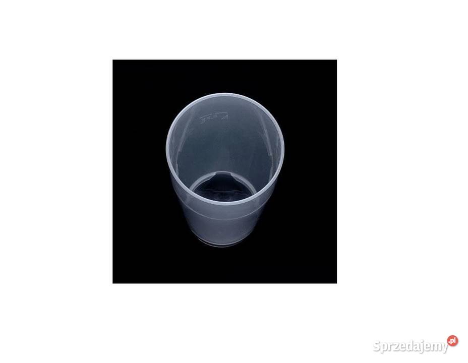 Kubek plastikowy twardy 300ml 03 do zmywarki przezroczysty Gaszowice