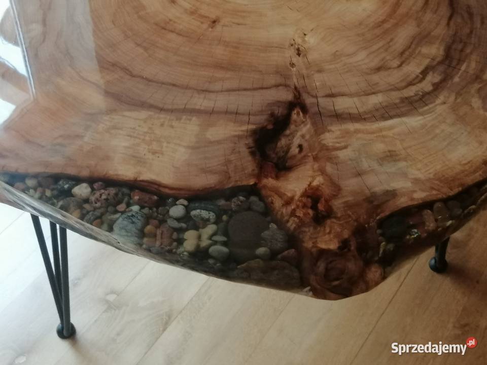 Stolik kawowy 90x8080x75 wiąz plaster mazowieckie Przysucha