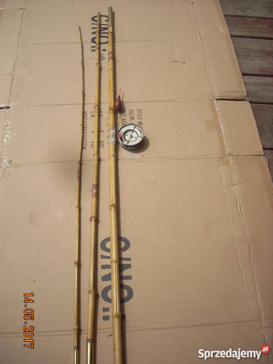 Wędka bambusowa z kołowrotkiem Pruchnik sprzedam
