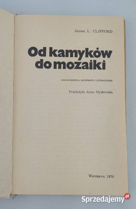 James L Clifford kamyków do mozaiki Warszawa Poznań