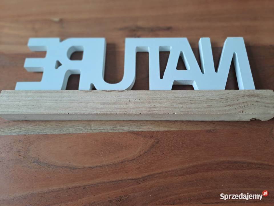 Drewniany napis dekoracyjny Nature Warszawa