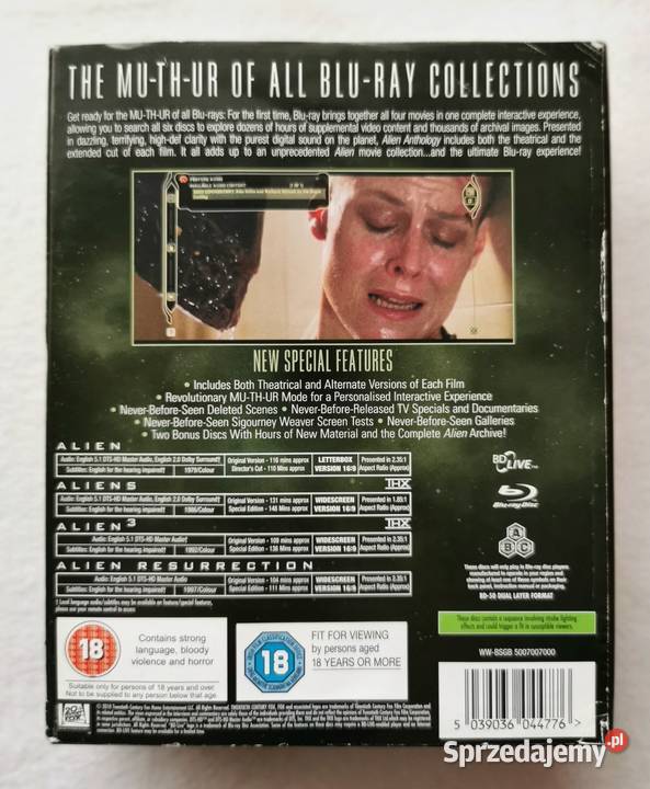 Alien Anthology Box Set Obcy Antologia 6x Bluray Filmy Wytrzyszczki sprzedam