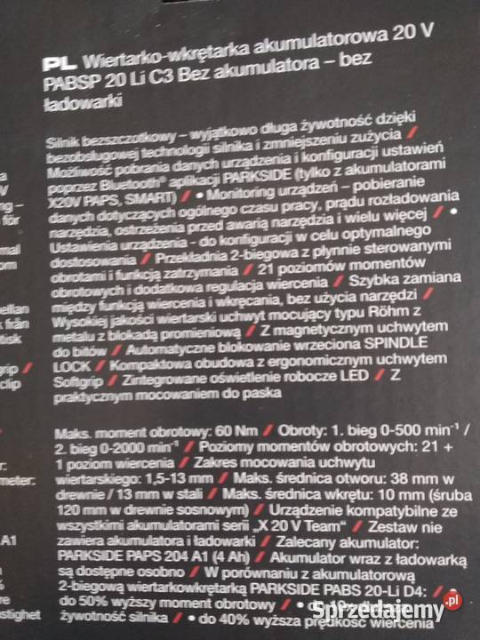 Wiertarko wkrętarka firmy niemieckiej parsaide wielkopolskie