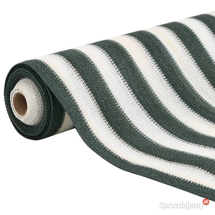 Siatka cieniująca zielonobiała 36x10 m HDPE 75