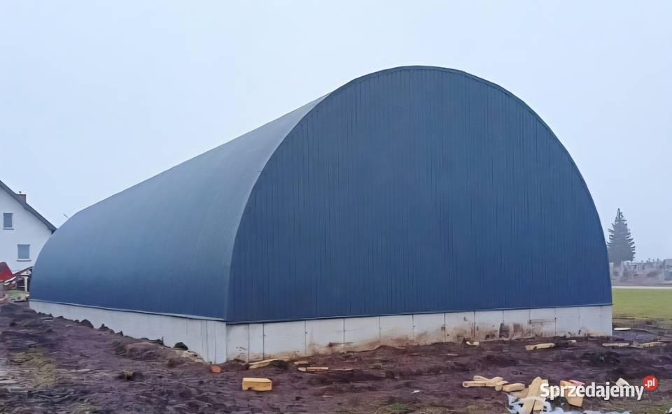 Hala łukowa 11 x 25m wiata na slome maszyny wielkopolskie Lisków sprzedam