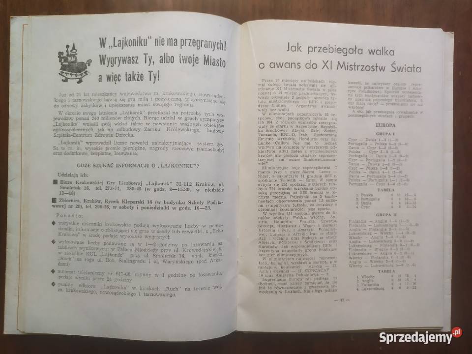Skarb kibica MŚ Argentyna 1978 Łódź
