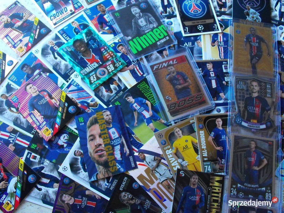 MEGA zestaw 88 sztuk karty PSG PANINI TOPPS Mykanów