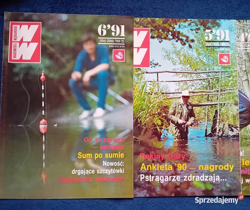 Miesięcznik Wiadomości Wędkarskie rocznik 1991 Pozostałe wielkopolskie