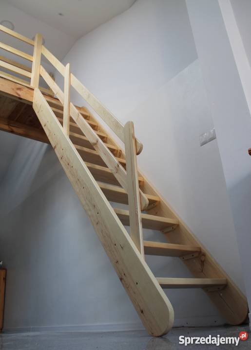 DREWNIANE SCHODY SOSNOWE REGULOWANE Młynarskie wewnętrzne Łuków sprzedam