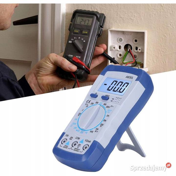 Multimetr Cyfrowy A830L ACDC 600V 10A 2M LCD Ludźmierz