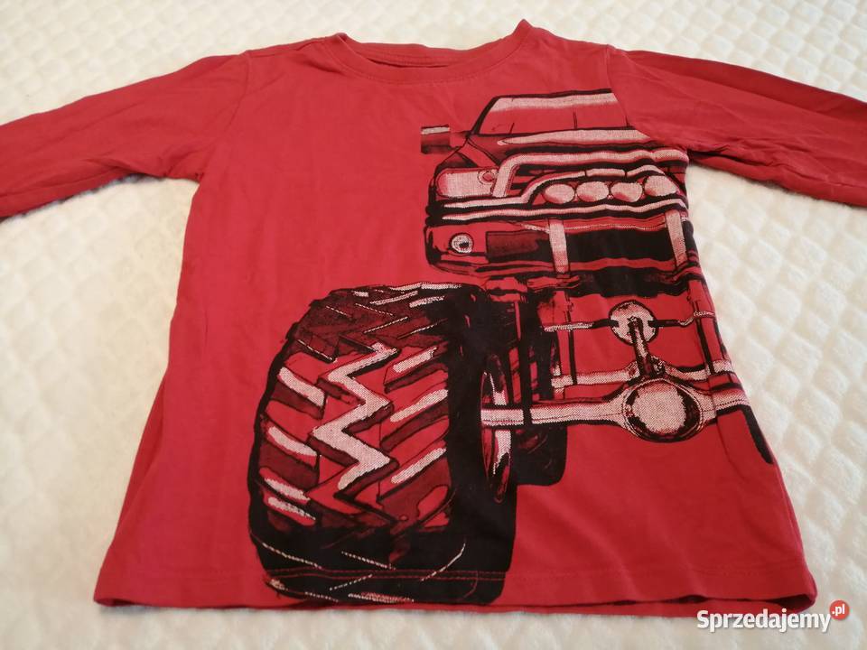 Koszulka długi rękaw chłopięca czerwona Monster Rozmiar 116 Czeladź
