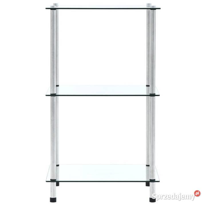 vidaXL 3poziomowa półka przezroczysta 40x40x67