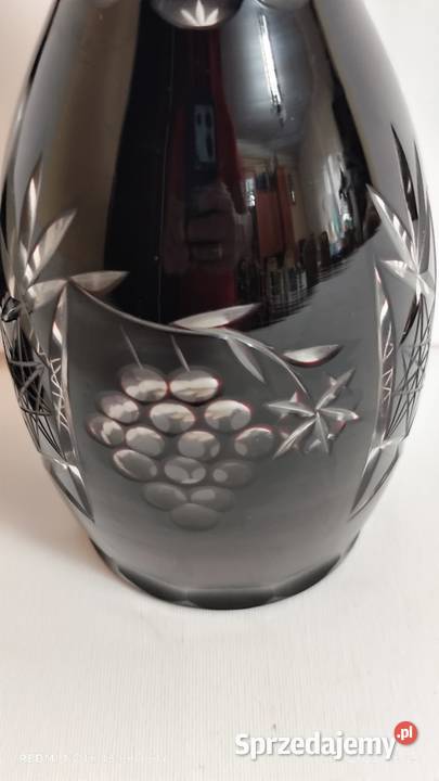 Karafka Kryształowa Rubinowa Pięknie Szlifowana Dzbanki, karafki i mleczniki dolnośląskie