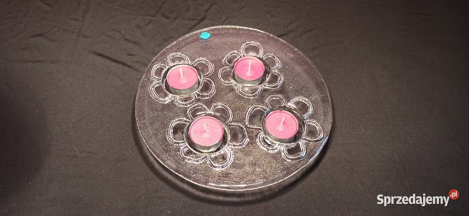 Finlandia szkło artystyczne MERI LASI świecznik Jasień