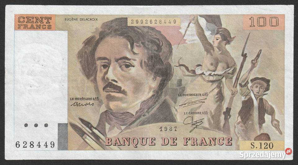 FRANCJA 100 FRANKÓW 1987 łódzkie Łódź