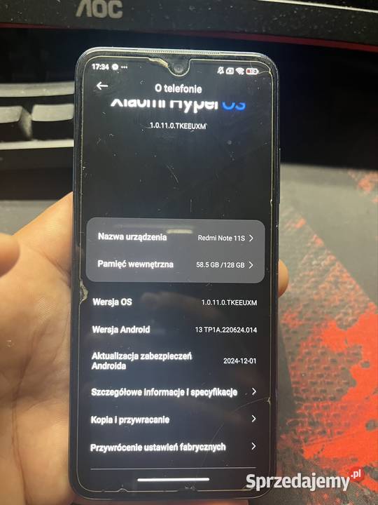 Sprzedam telefon 6128gb 90hz redmi note 11s Lębork