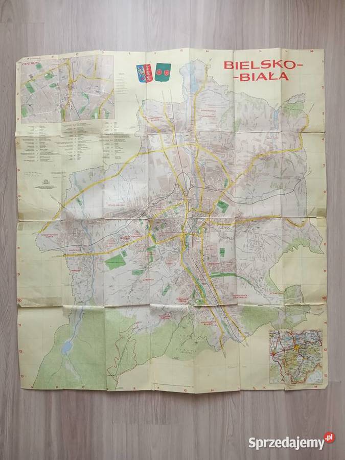 BielskoBiała plan miasta mapa PPWK PRL Kraków