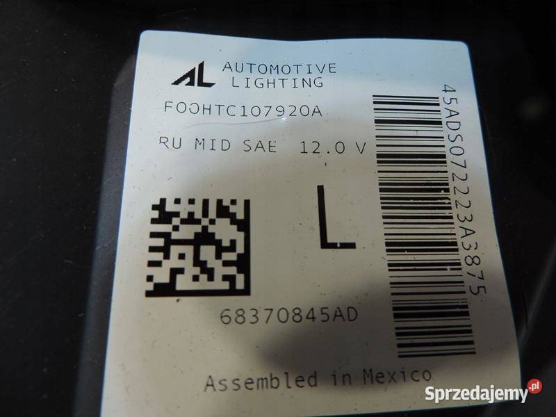 Chrysler Pacifica S lampa lewa przód 68370845AD sprzedam