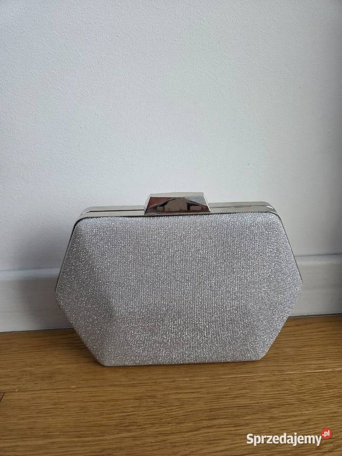 Srebrna mała torebka kopertówka błyszcząca Liszki sprzedam