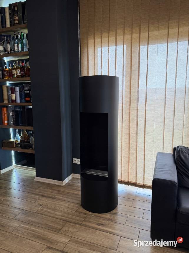 Biokominek Kominek wolnostojący 50 x 170 x 50 cm CZARNY