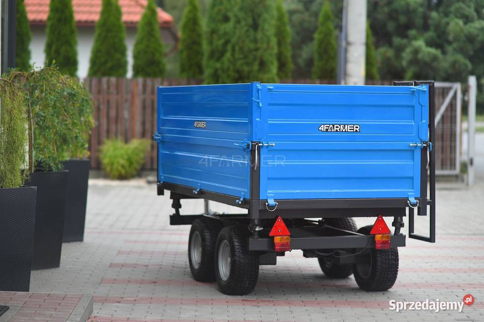 Przyczepa rolnicza dwuosiowa 25T z kiprem i Tajęcina