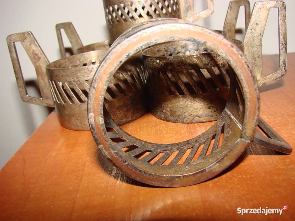 koszyki na szklanki plater PRL Kolekcje pomorskie Pruszcz Gdański