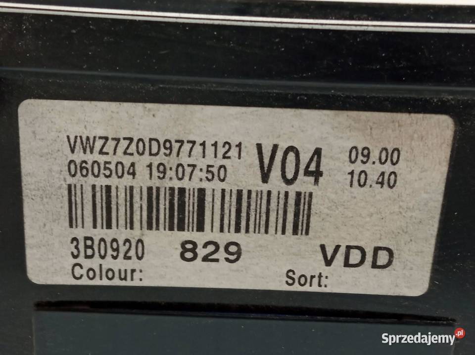 LICZNIK EU 3B0920929 20 B VW Volkswagen Passat V