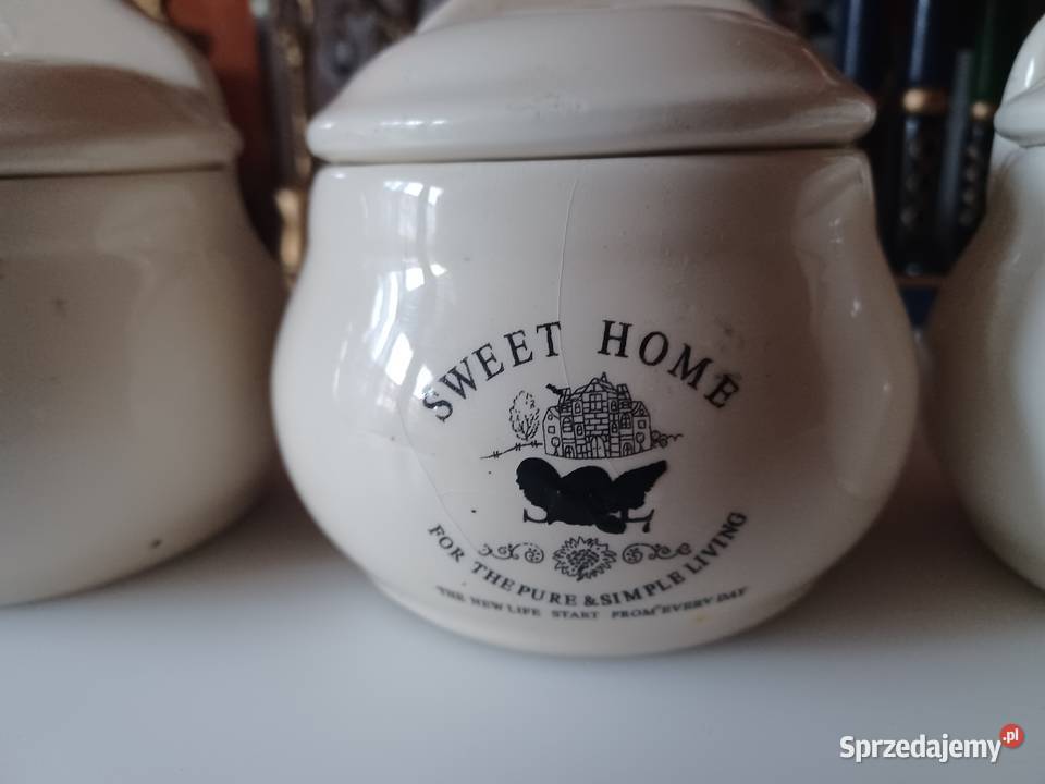 Cztery ceramiczne kuchenne pojemniki Poznań