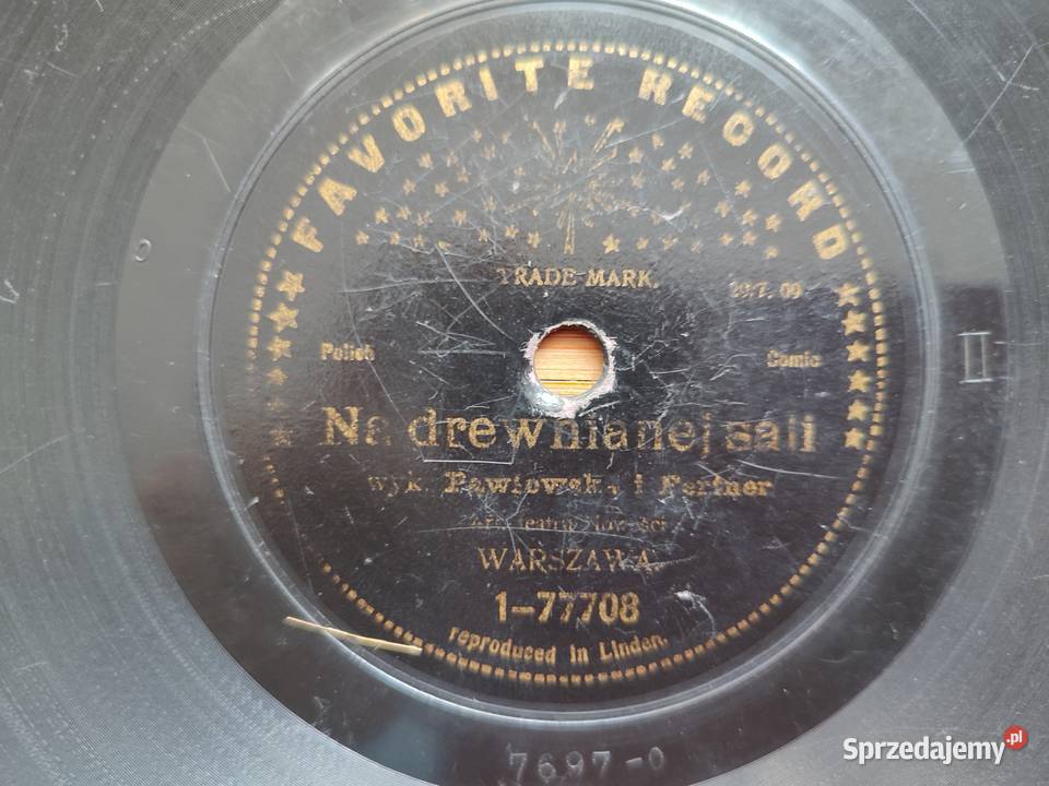 Płyta szelakowa Favorite Record Antoni Fertner Pozostałe Warszawa