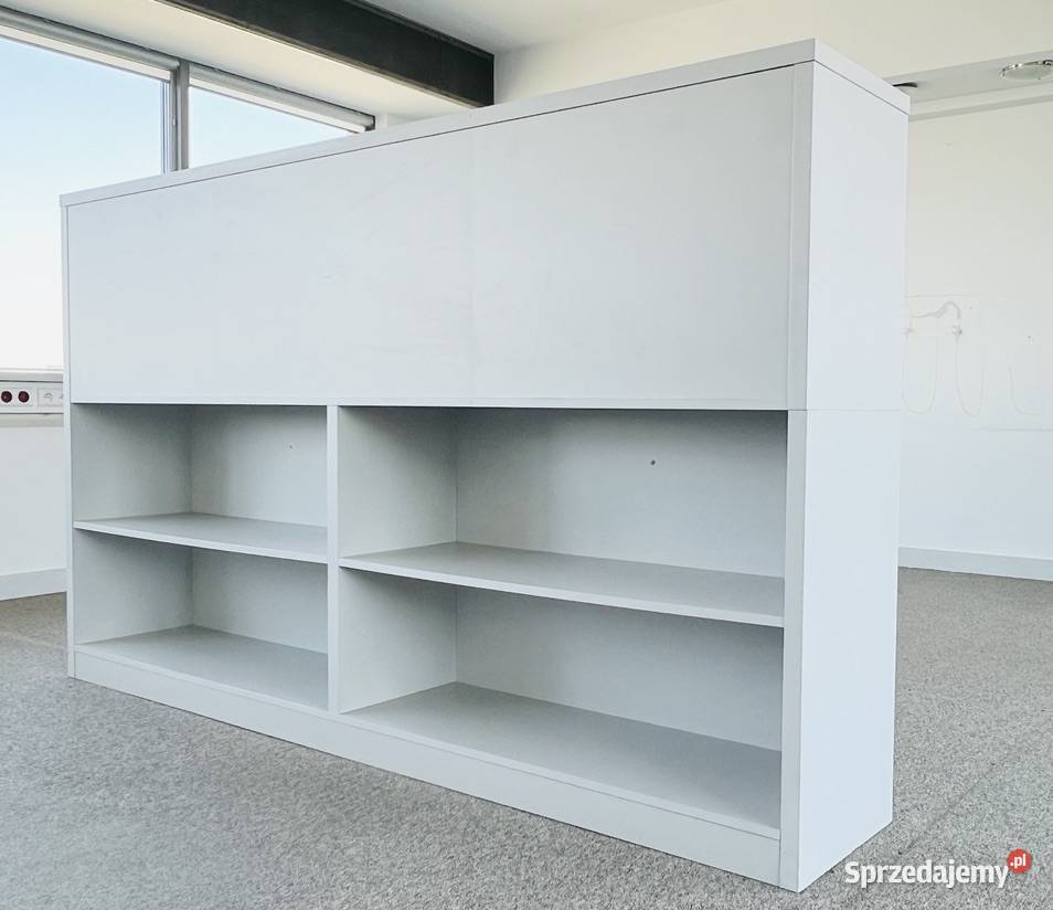 Regał otwarty dwustronny z półkami szary D 240 x mazowieckie Warszawa