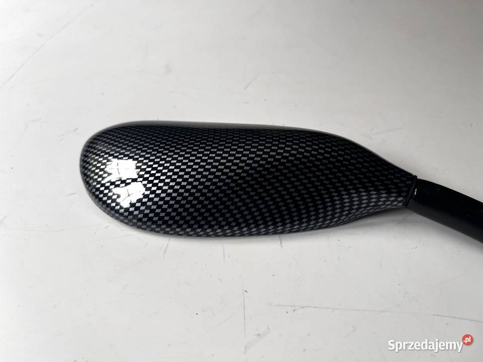 Motocyklowe lusterko prawe łezka carbon gwint Łobżenica