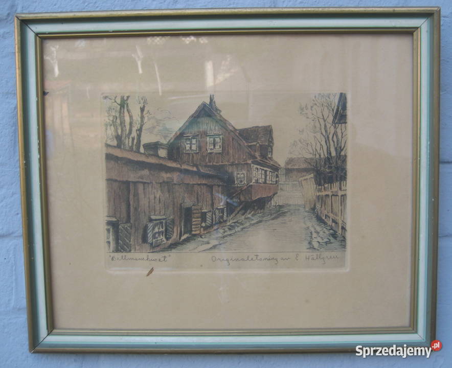Litografia Ernst Hellgreen Bellmanshuset sprzedam