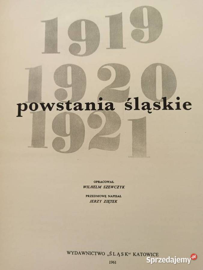 Powstania Śląskie ŚLĄSK 1961 Antykwariat śląskie Bielsko-Biała
