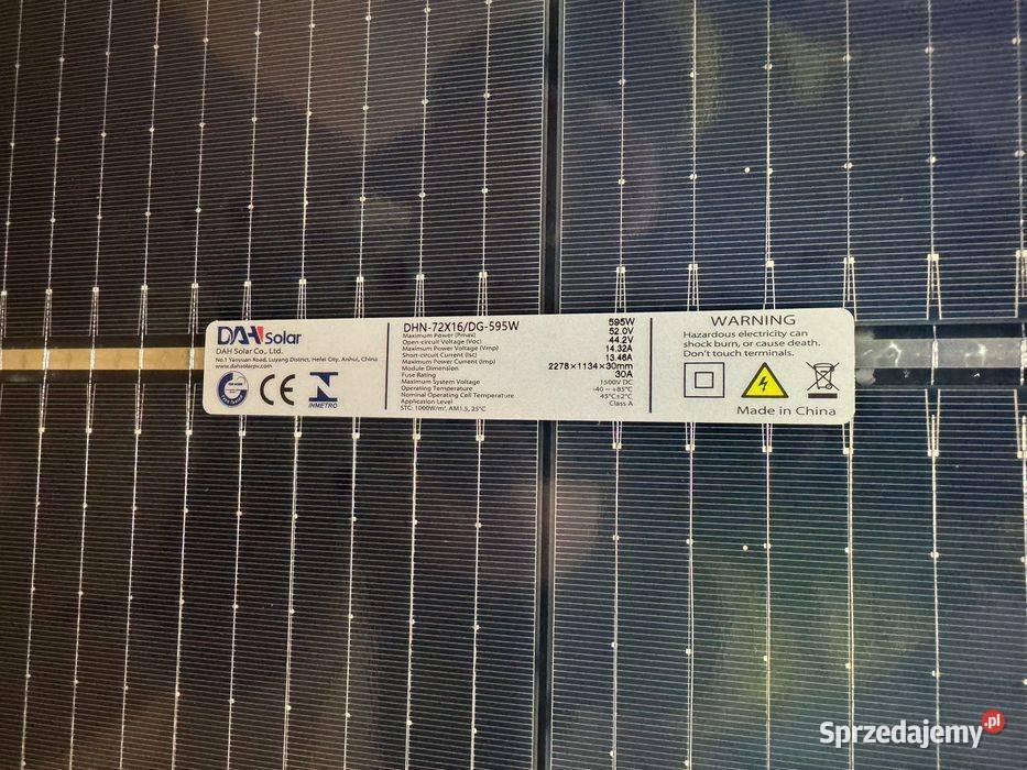 Paleta 36x Panel Fotowoltaiczny DAH Solar 590W małopolskie