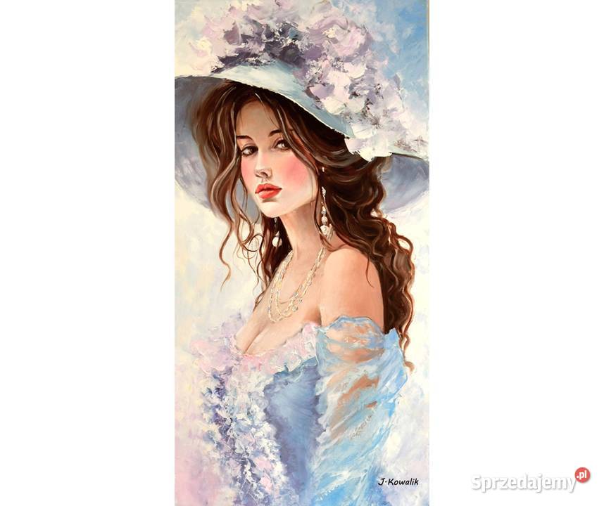 Kowalik Dziewczyna w błękitach 120x60 Obraz