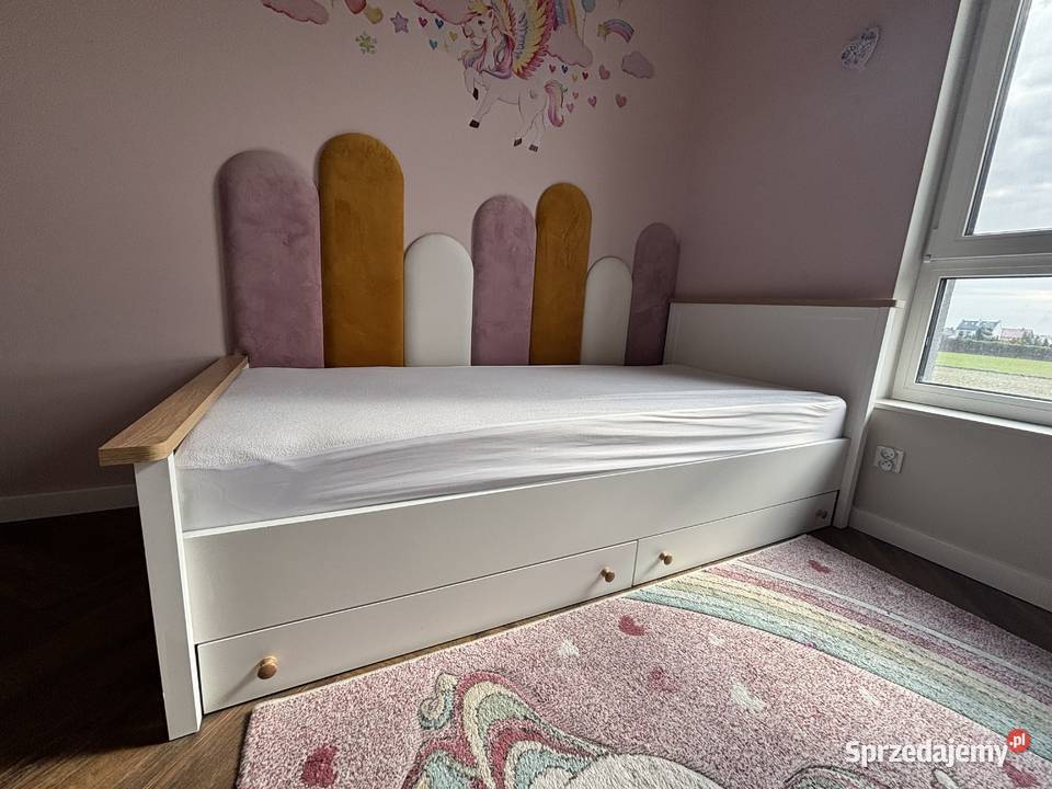 Łóżko 90x200 materac nowy łóżko prawie Dachowa sprzedam
