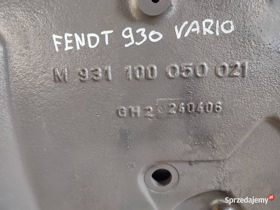 Obudowa skrzyni biegów M931100050021 FENDT 930 Pozostałe Wilkowo