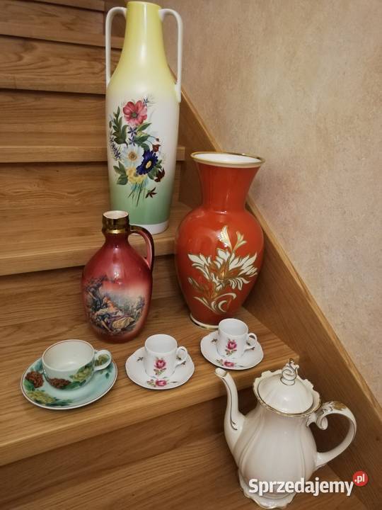 Porcelana sygnowana wazony filiżanki Ropa