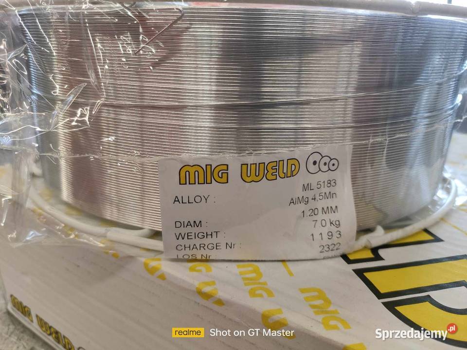 Drut aluminium 12 mm 7 Mig Weld AlMg5 Rawicz