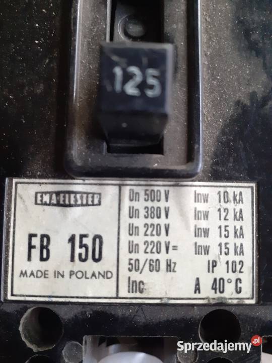Wyłącznik Włącznik 125A ELSTAR z wyzwalaczem Warszawa sprzedam