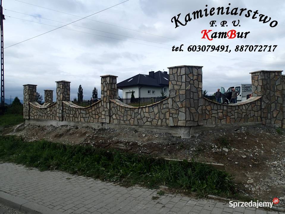 Kamieniarstwo ogrodzenia elewacje bruki i inne Lubień