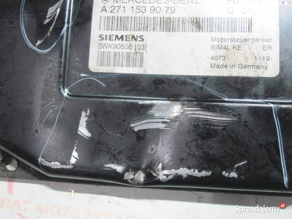 KOMPUTER STEROWNIK SILNIKA A2711539079 MERCEDES osobowe Układ elektryczny, zapłon