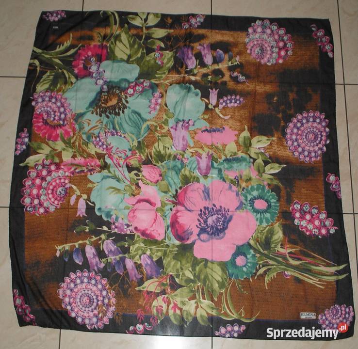 Używana chusta apaszka marki ELMINA Sport 90 x małopolskie Kraków sprzedam